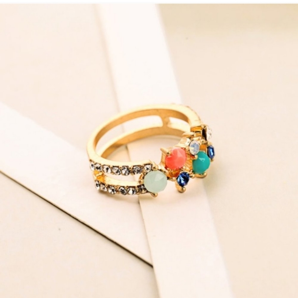 Multi colored crystal statement ring! - Picture 3 of 6